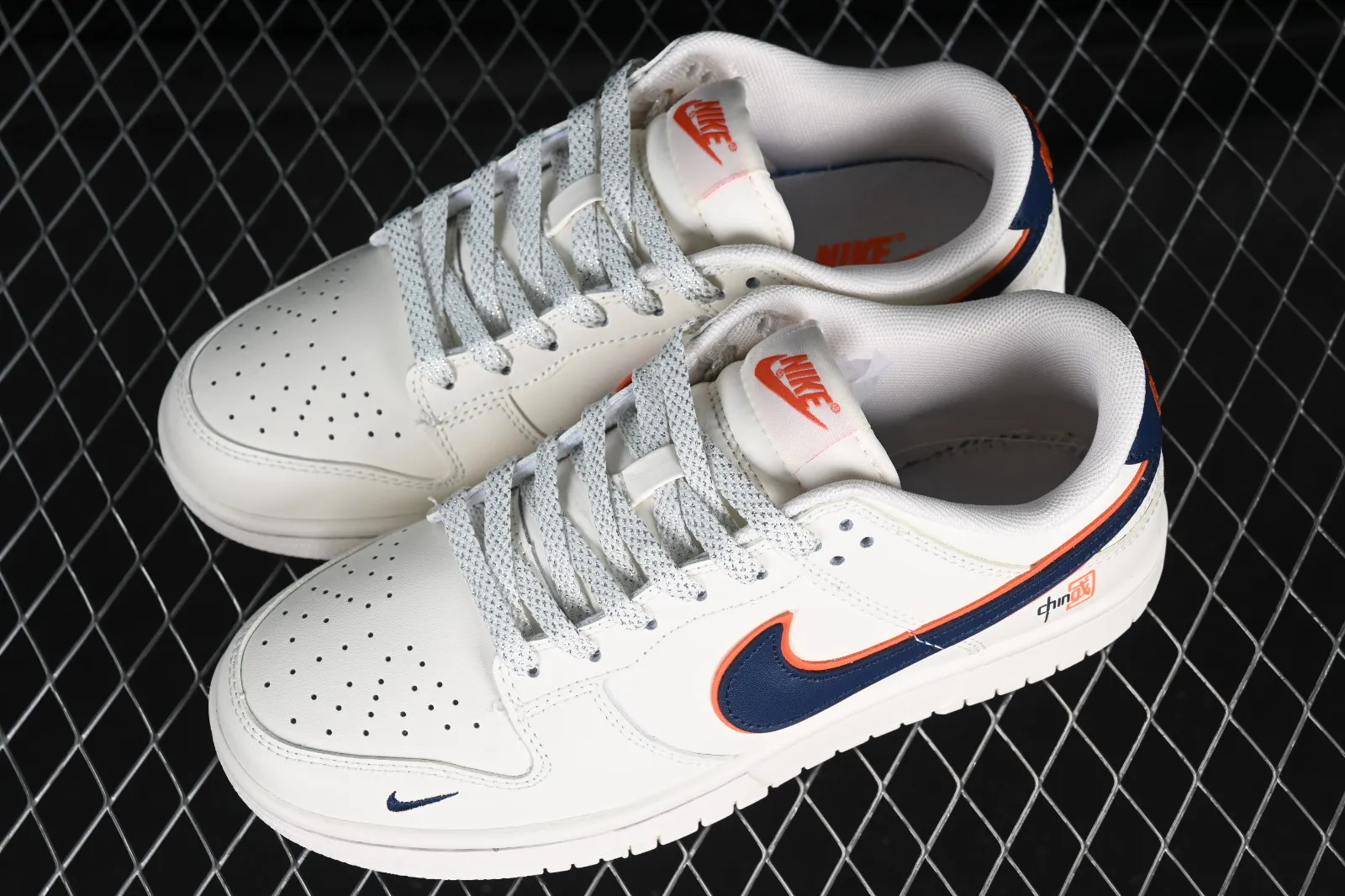 Nike SB Dunk Low China Off White Orange Dark Blue JH8037-918