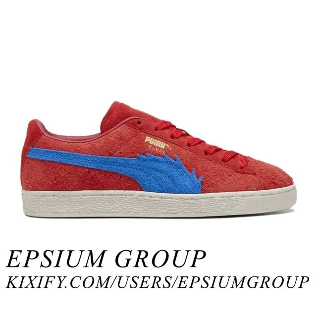 One piece x puma suede (luffy/ for all time red/ ultra blue) men us 8-13 396520-01