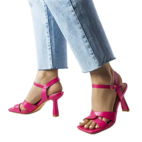 Pink sandals on a pin with a strap from Karolina