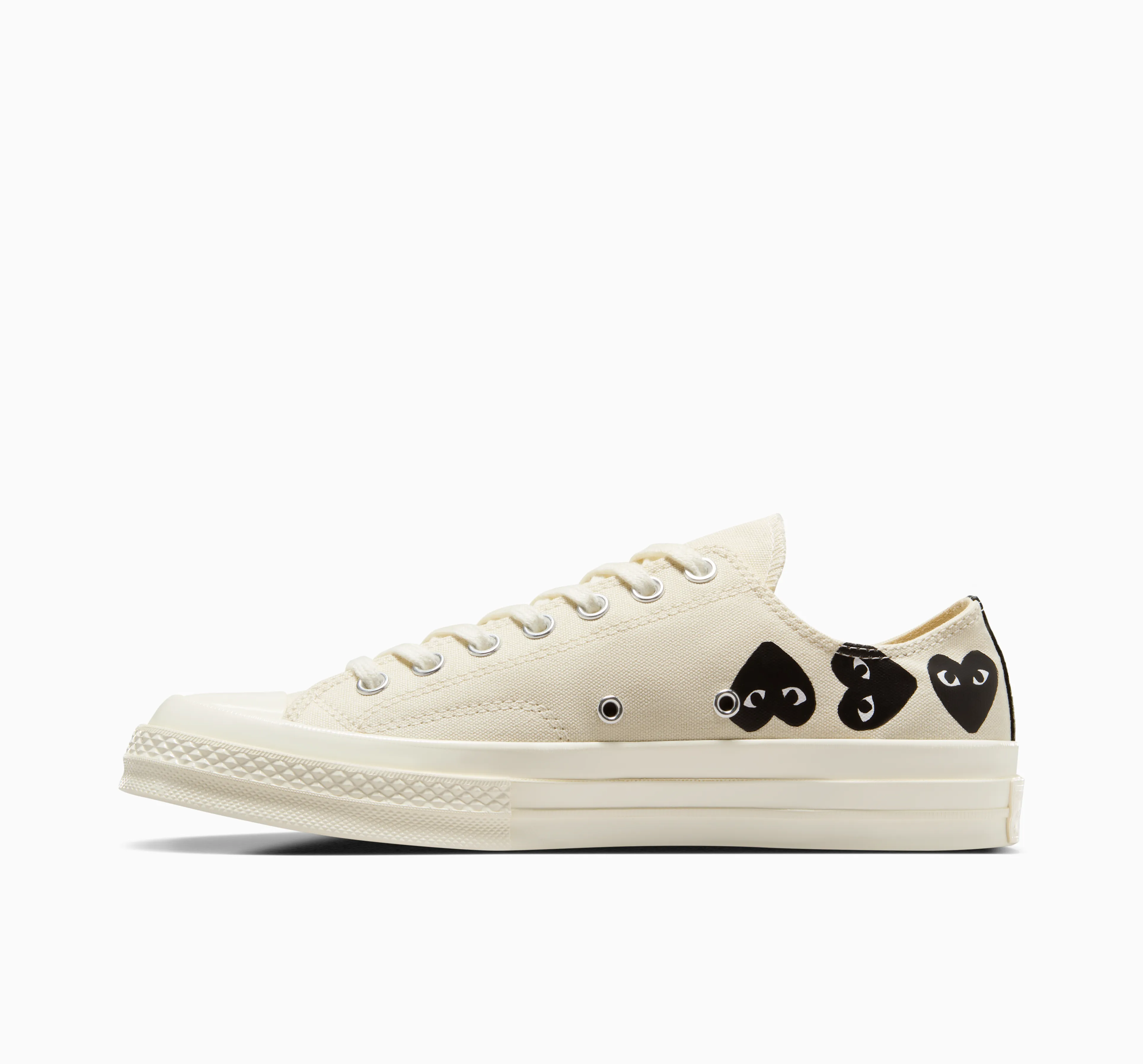 Play Comme des Garons x Converse Black Multi-Heart Chuck Taylor All Star '70 Low (White)