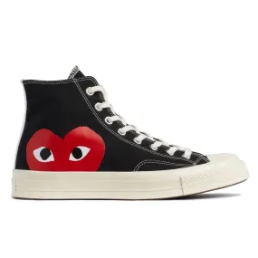 Play Comme des Garons x Converse Red Heart Chuck Taylor All Star '70 High (Black)