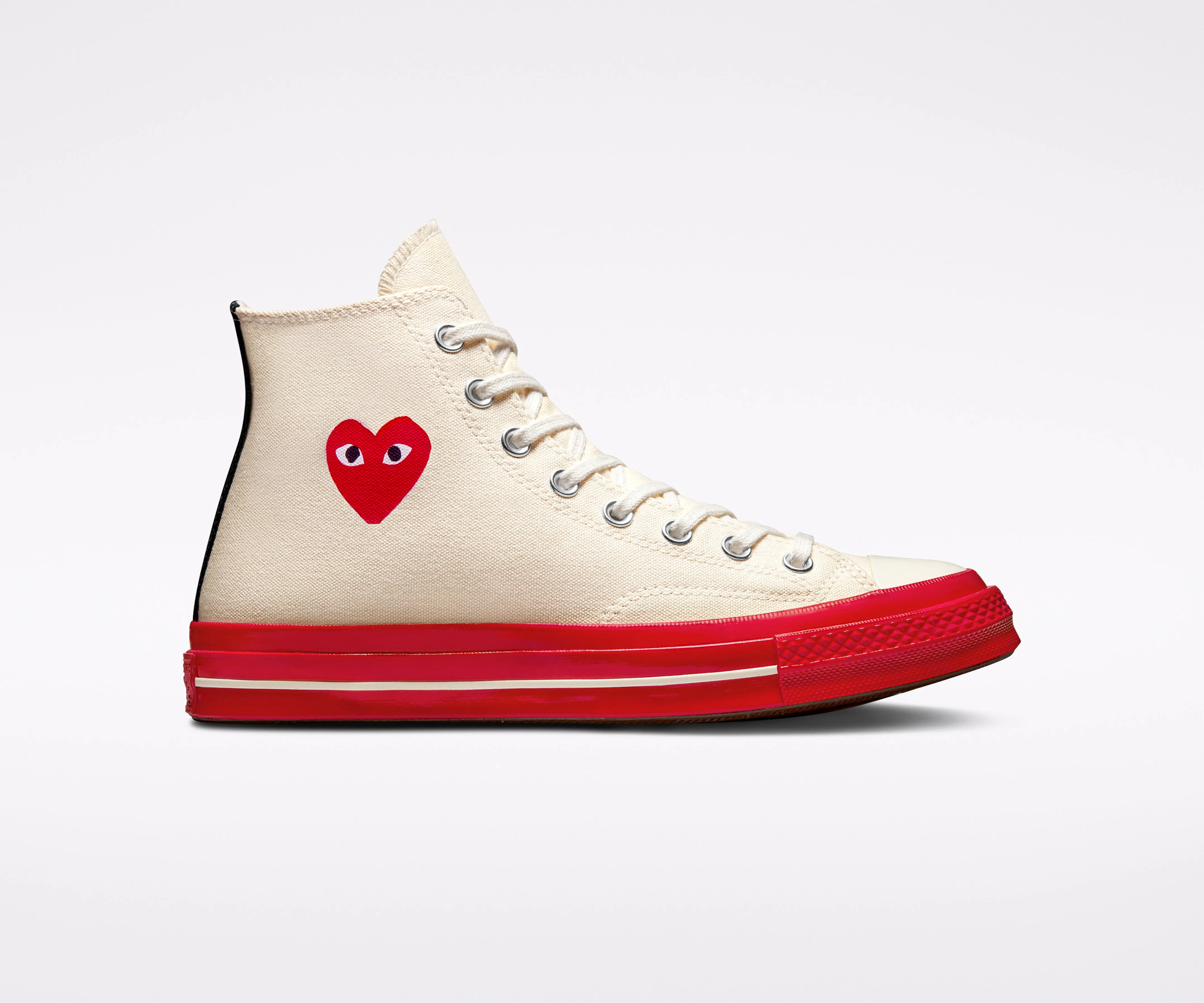 Play Comme des Garons x Converse Red Heart Chuck Taylor All Star '70 High (White)