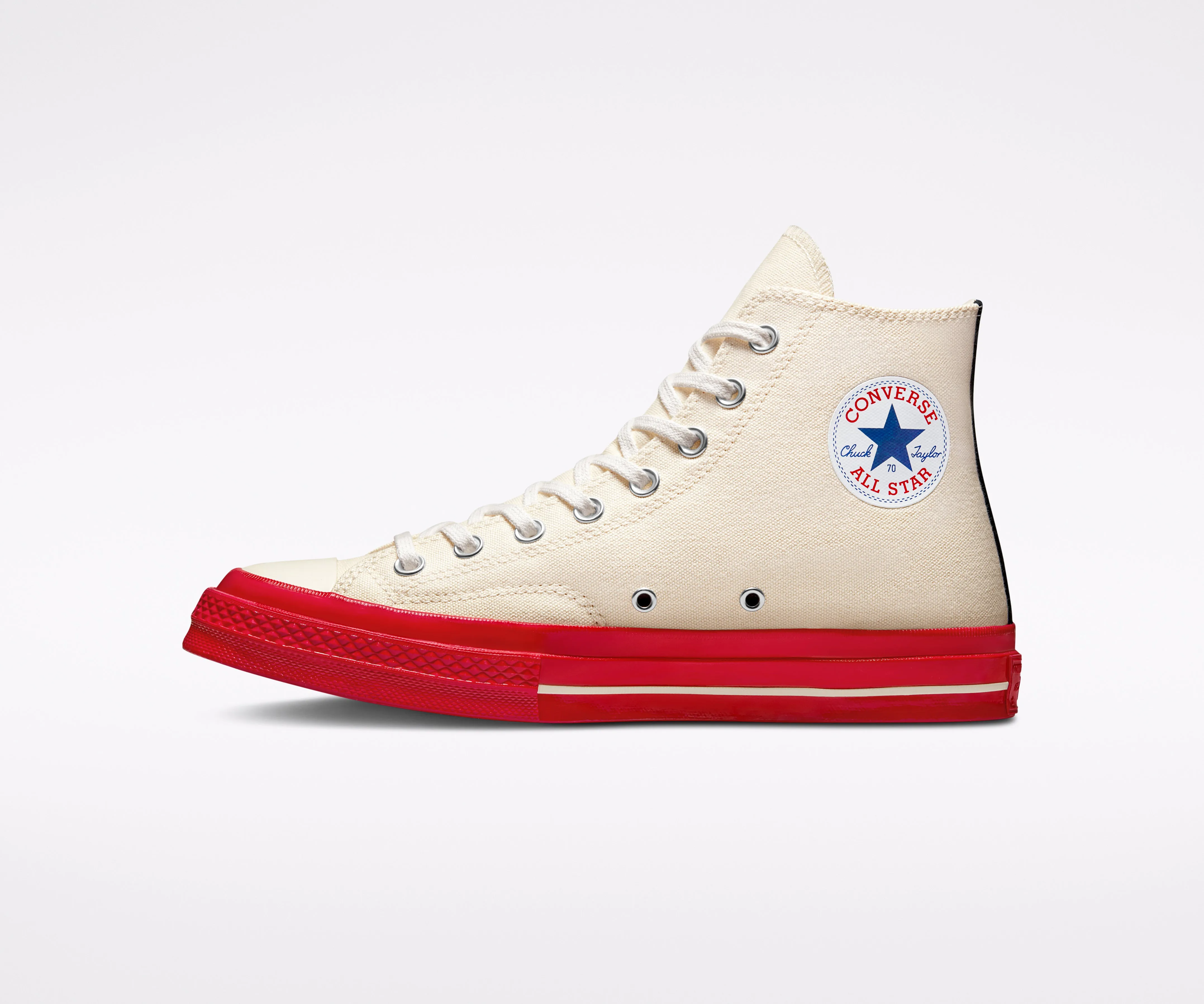 Play Comme des Garons x Converse Red Heart Chuck Taylor All Star '70 High (White)