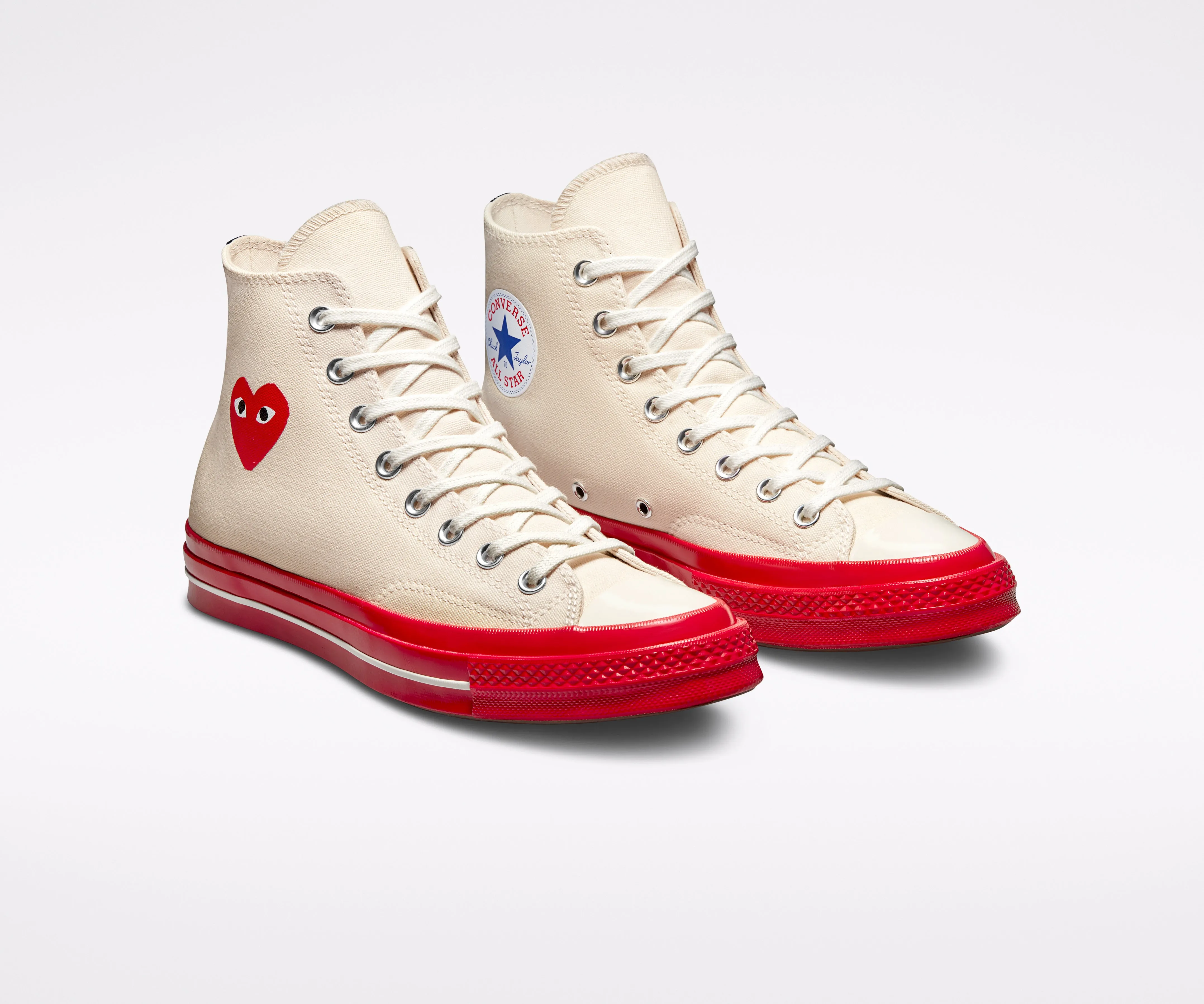 Play Comme des Garons x Converse Red Heart Chuck Taylor All Star '70 High (White)