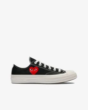 Play Comme des Garons X Converse Small Red Heart All Star '70 Low (Black)