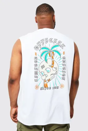 Plus Skeleton Palm Print Tank