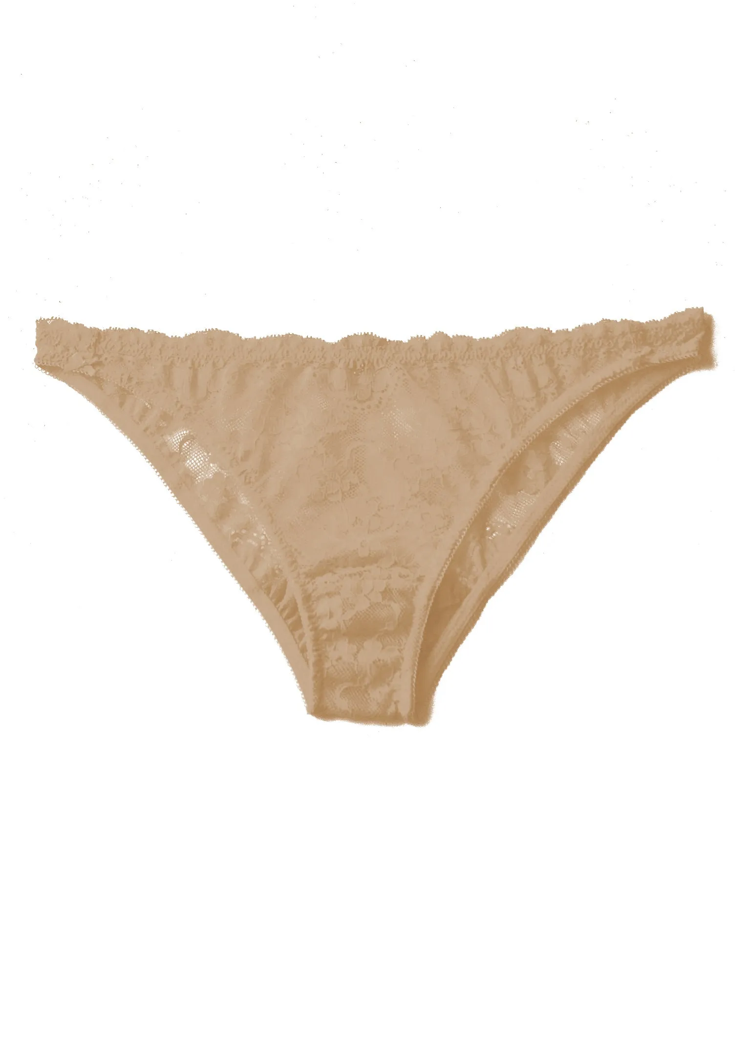 Poppy Flowers Bikini Briefs in Antique Beige