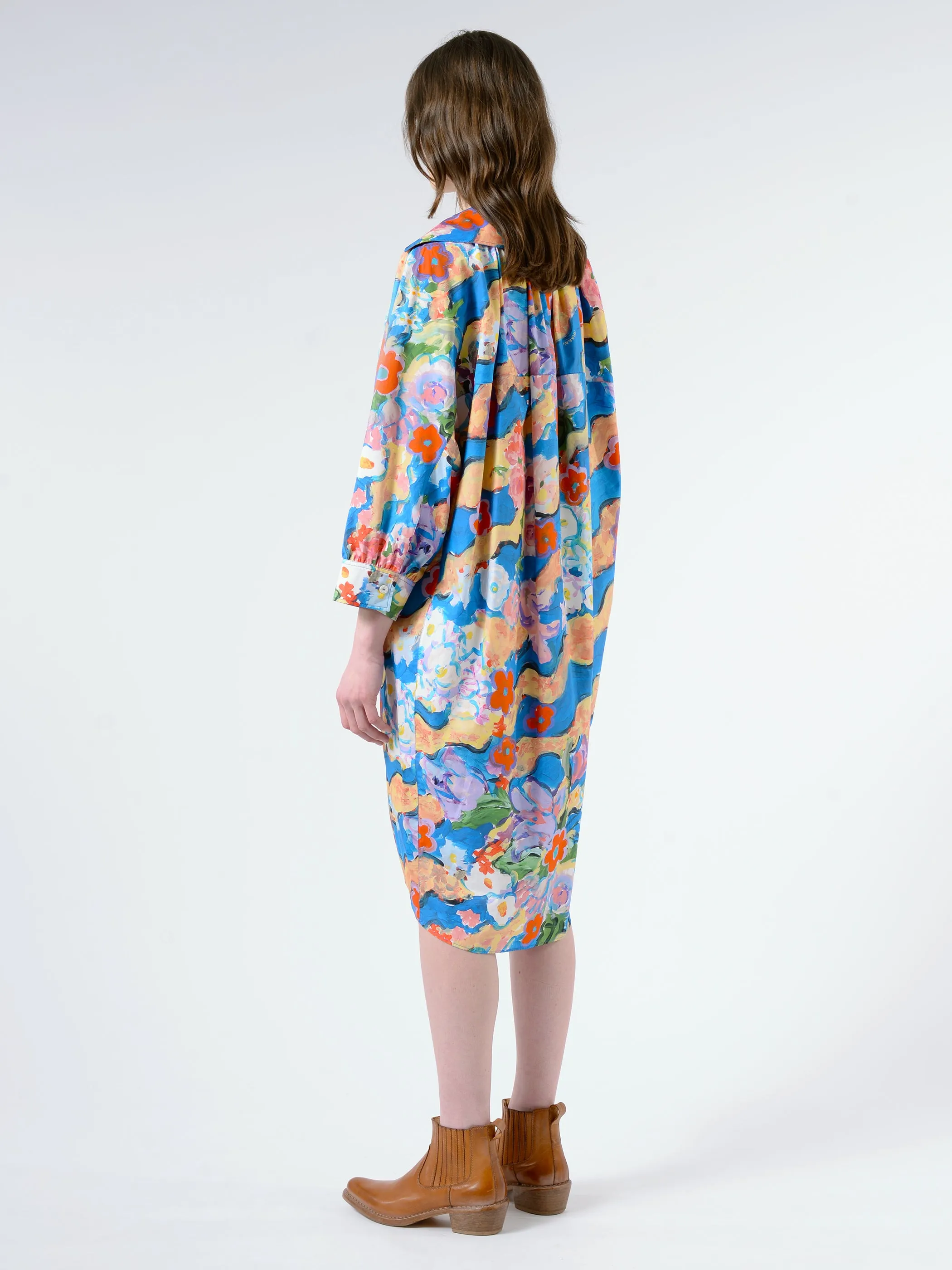 Printed Poplin Dress