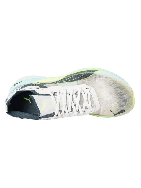 Puma Deviate Nitro Elite Racer Trainers - White/Dark Slate/Fizzy Light