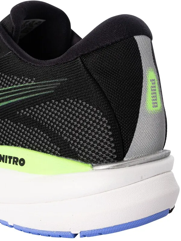 Puma Magnify Nitro Knit Trainers - Black/Purple/Lime