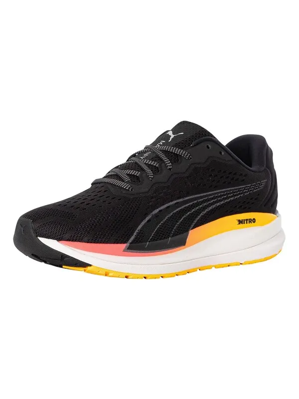 Puma Magnify Nitro Surge Trainers - Black/Sunset Glow