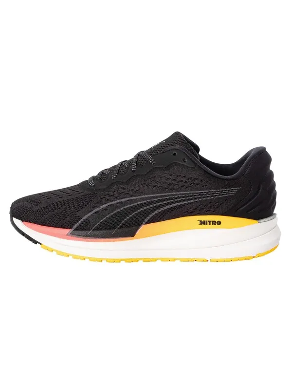 Puma Magnify Nitro Surge Trainers - Black/Sunset Glow