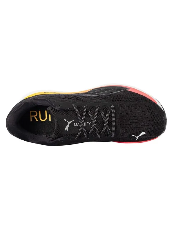 Puma Magnify Nitro Surge Trainers - Black/Sunset Glow