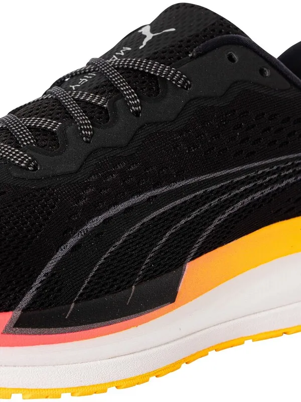 Puma Magnify Nitro Surge Trainers - Black/Sunset Glow