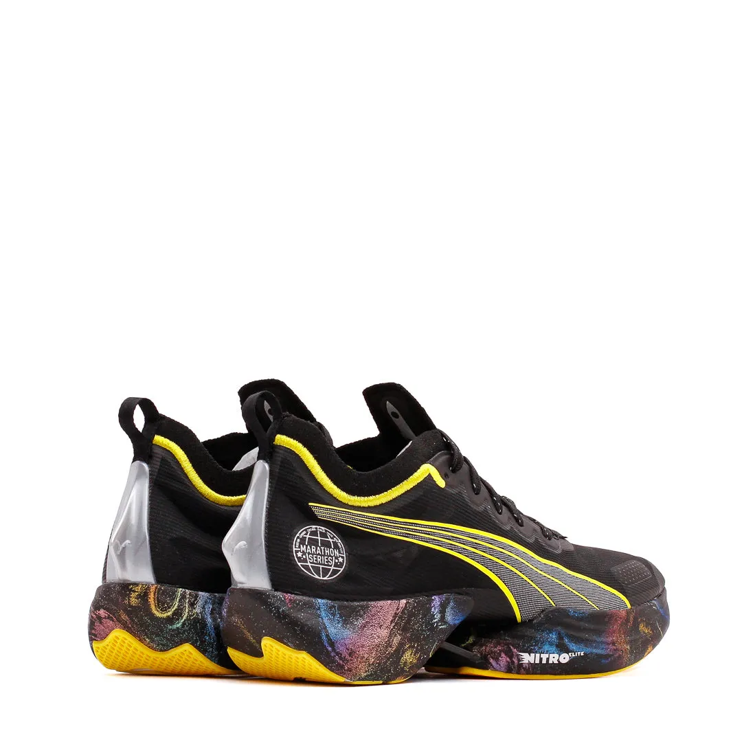 Puma Men Fast-R Nitro Elite Marathon Series Black Yellow 378465-01