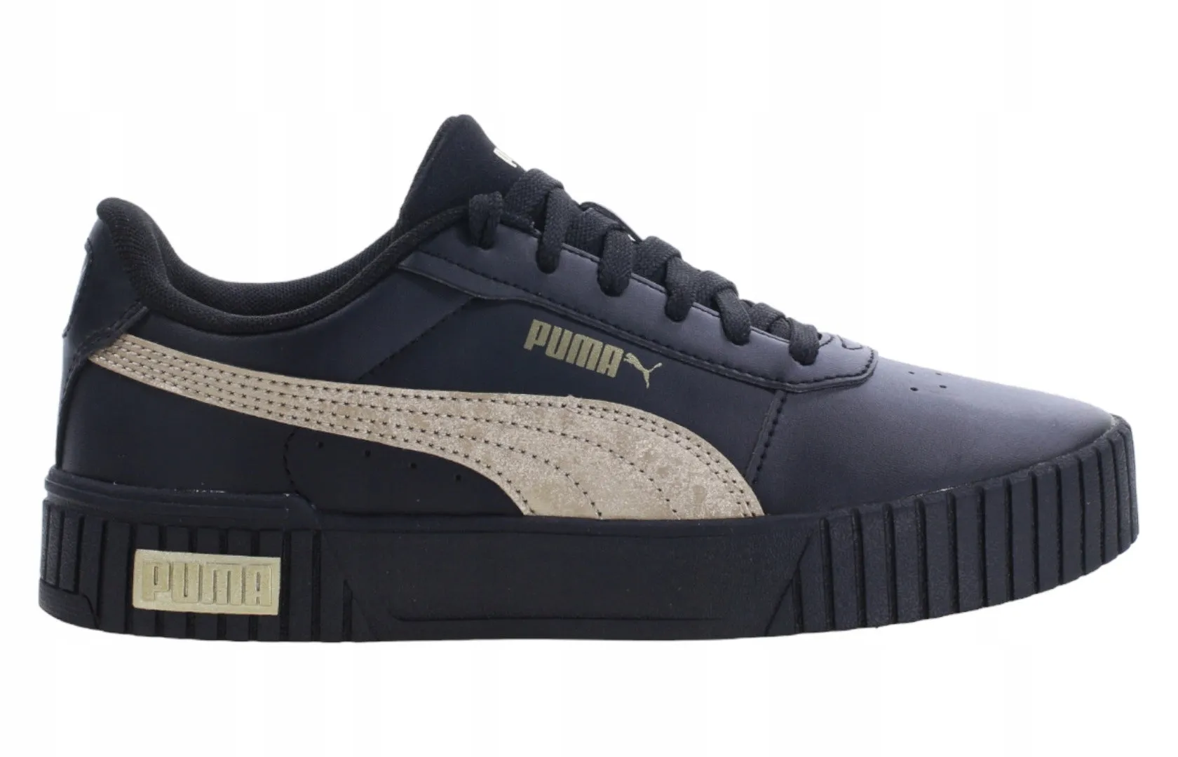 PUMA WOMENS CARINA 2.0 SPACE METALLICS - BLACK/GOLD