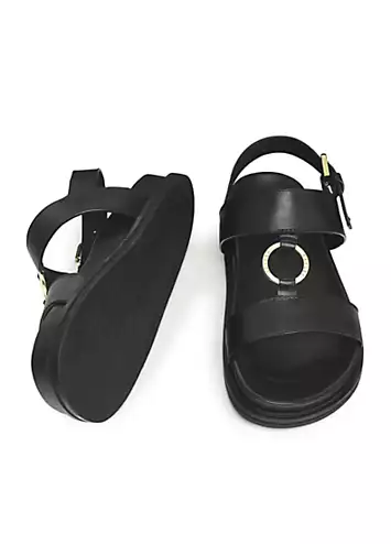 Radley London Black Bury Walk 2.0 Luxe Footbed Sandals | Grattan