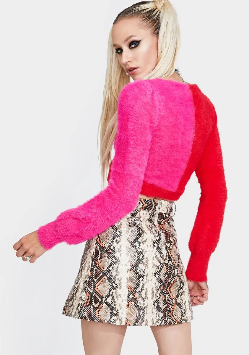 Royce Snakeskin Mini Skirt-