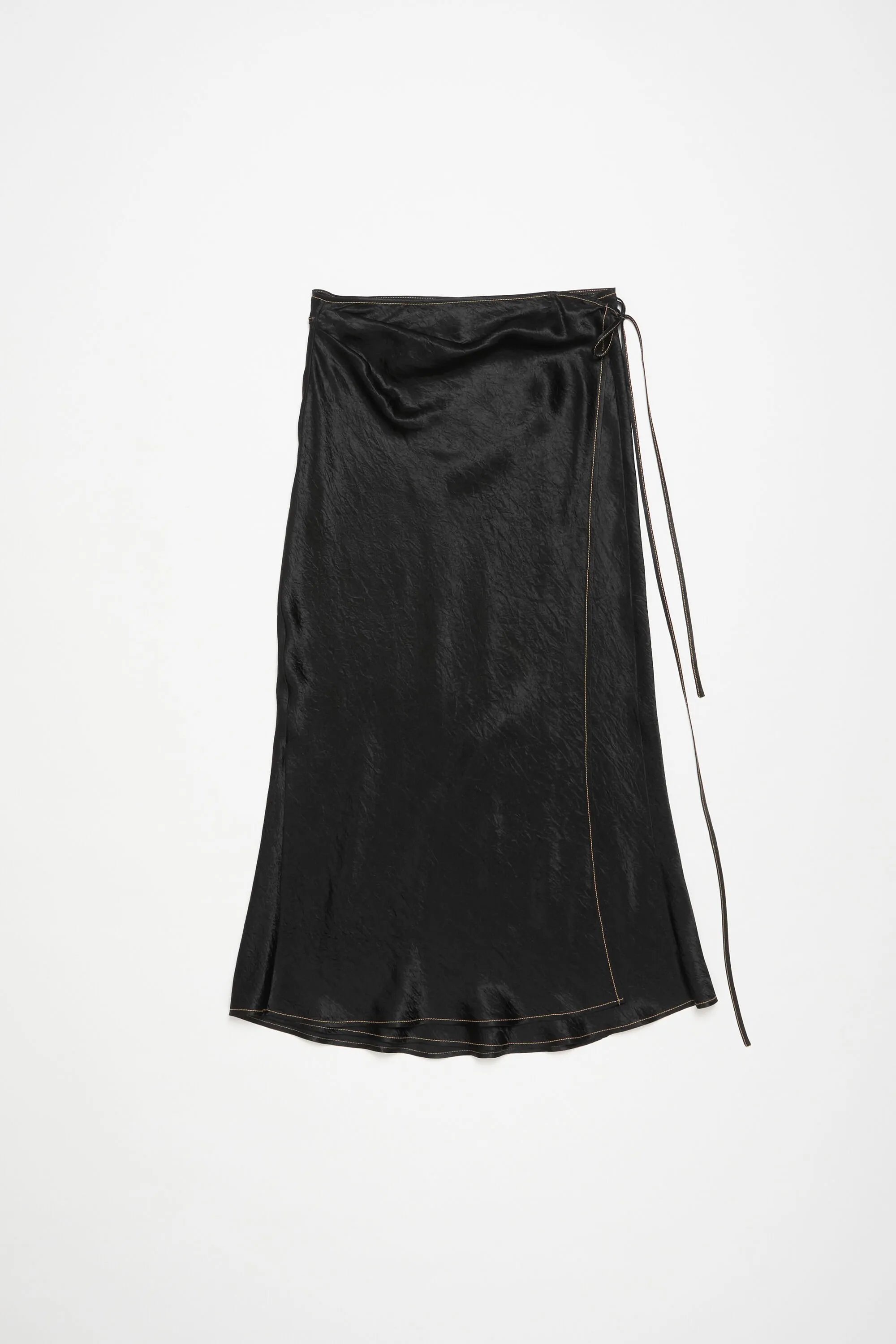 Satin wrap skirt