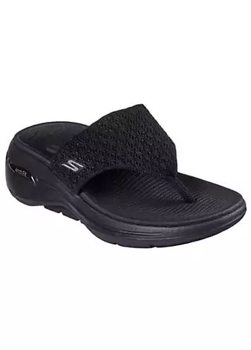 Skechers Ladies Black Go Walk Arch Fit Sandals | Grattan