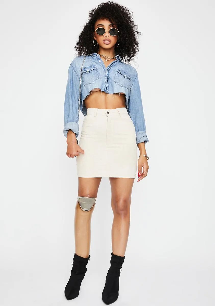 Stone Mini Broomy Skirt-