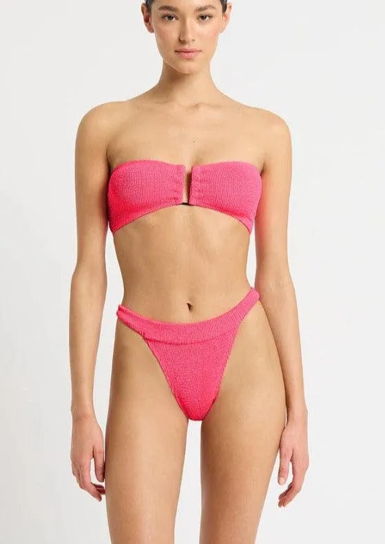 The Milo Bikini Brief in Neon Azalea