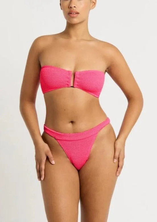 The Milo Bikini Brief in Neon Azalea