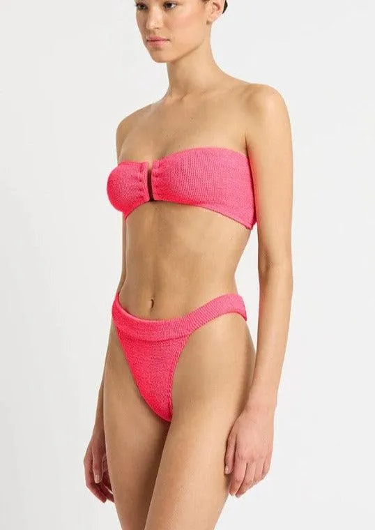 The Milo Bikini Brief in Neon Azalea