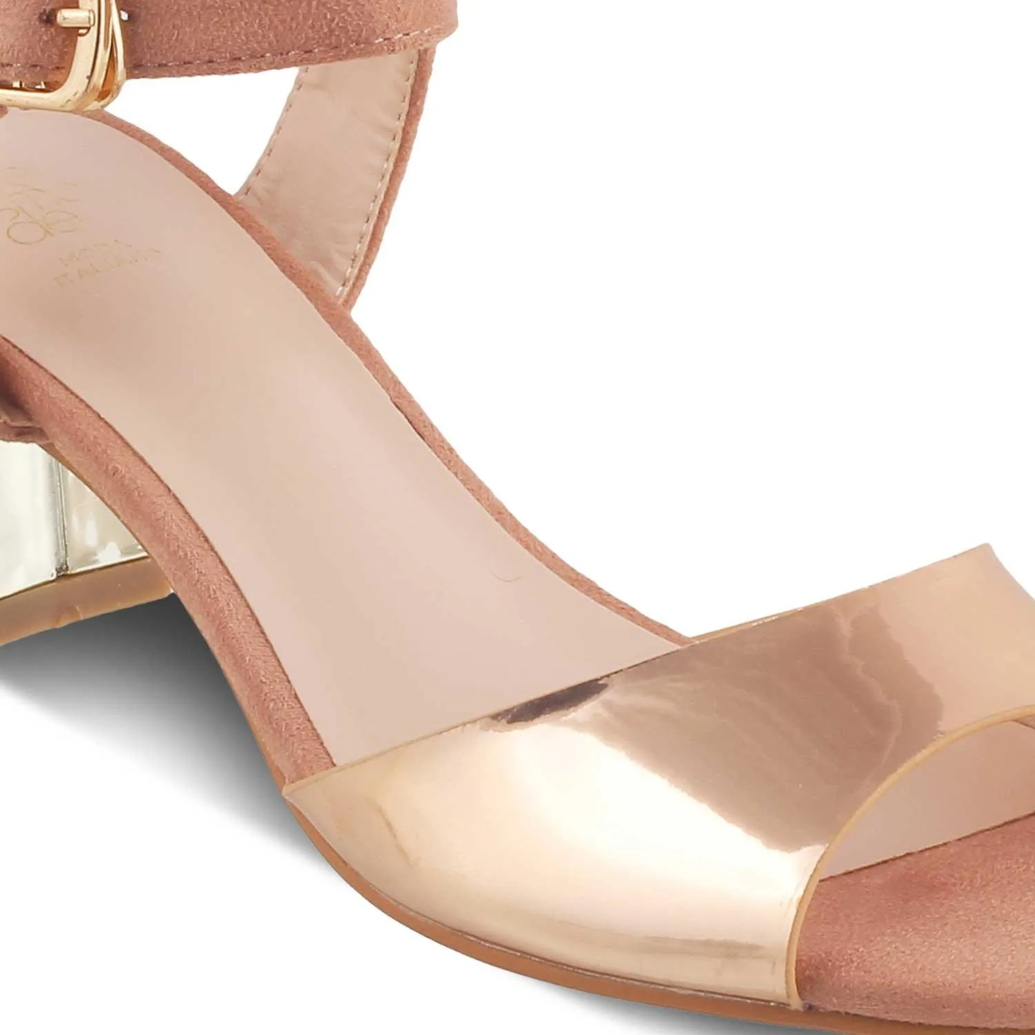 The Vien Pink Women's Dress Block Heel Sandals Tresmode