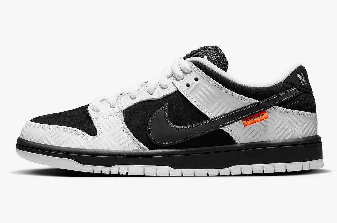 TIGHTBOOTH x Nike SB Dunk Low White Black Safety Orange FD2629-100