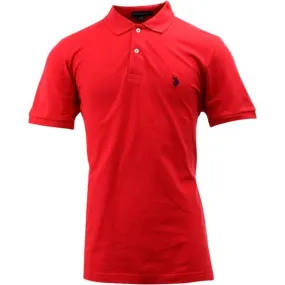 U.S. Polo Association Pique Polo Shirt Capri Heather Men's Short Sleeve Sz: L