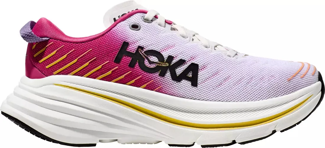 WOMEN'S HOKA BONDI X | BLANC DE BLANC / PINK YARROW