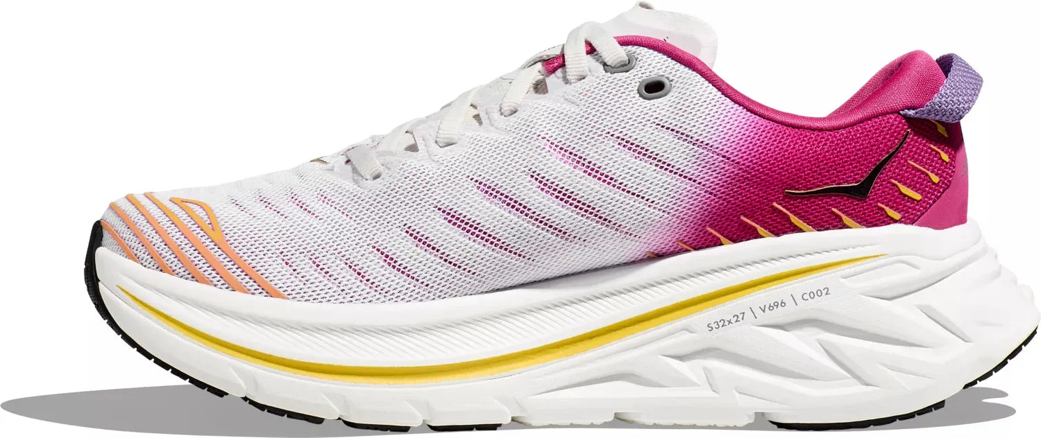 WOMEN'S HOKA BONDI X | BLANC DE BLANC / PINK YARROW