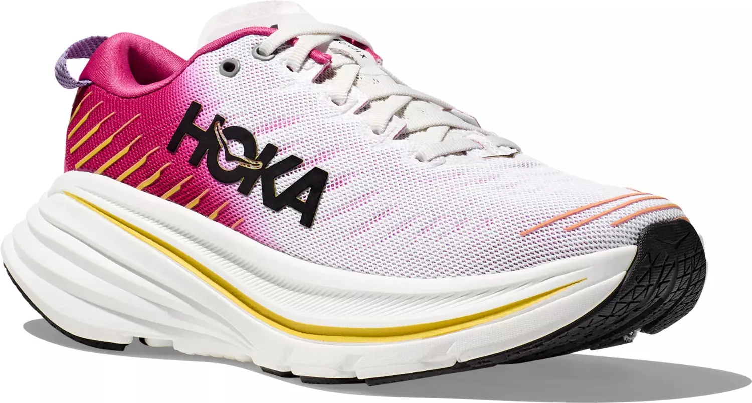 WOMEN'S HOKA BONDI X | BLANC DE BLANC / PINK YARROW