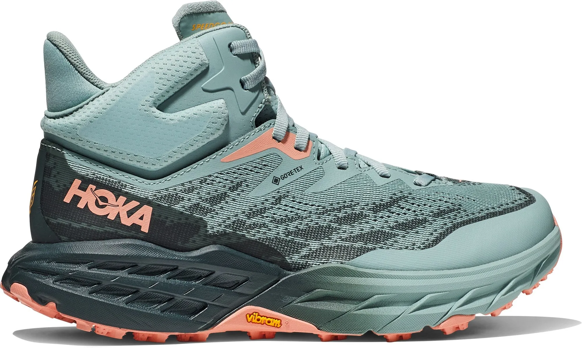 WOMEN'S HOKA SPEEDGOAT MID 5 GTX | AGAVE / SPRUCE