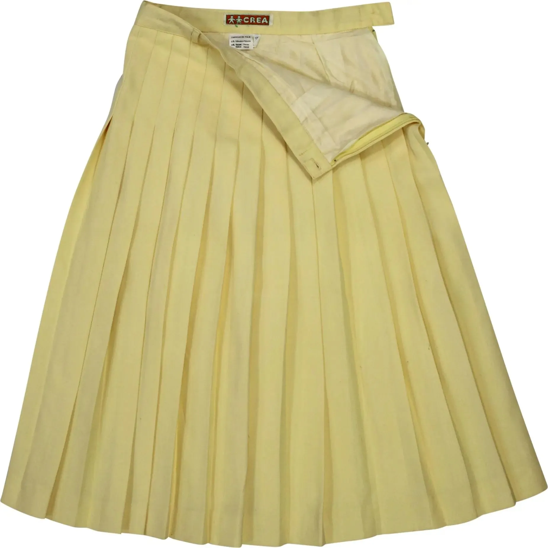 Yellow Pleated Skirt | ThriftTale